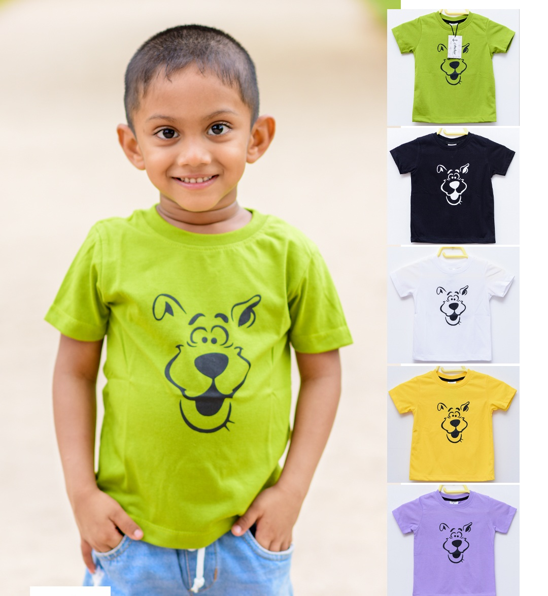 Dog face printed Tshirts-006